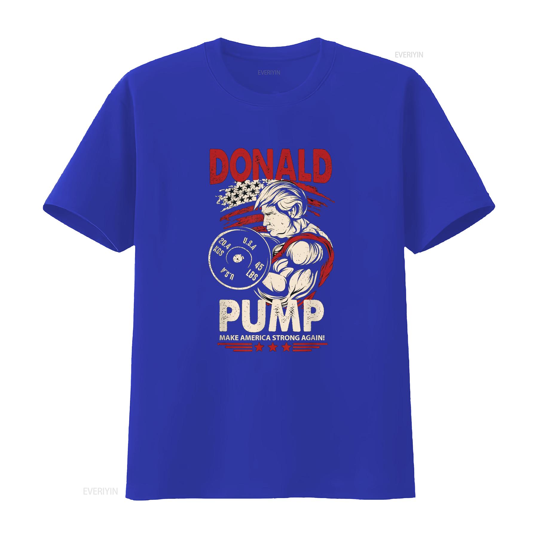 Donald Pump T Shirt Make America Strong Again vintage Washed graphic Slightly fashion Soft Versatile Stylish streetwear Unisex S