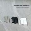 Kitchen Sponges Holder Stainless Steel Sink Sponges Drain Drying Rack Self Adhesive Storage Holder Wall Hooks Kitchen Organizer