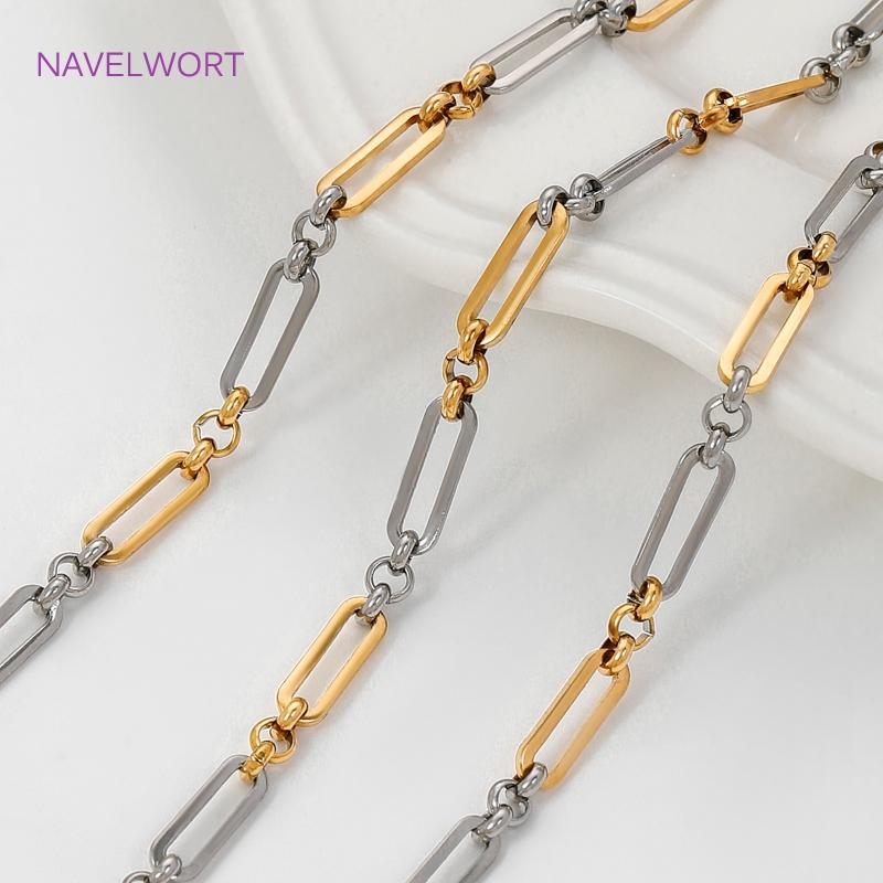 0.5-1 Meter Gold Stainless Steel Large Heavy Oval Chain,Bulk Cable Chains For Jewellery,Handmade DIY Bracelet Necklace Materials