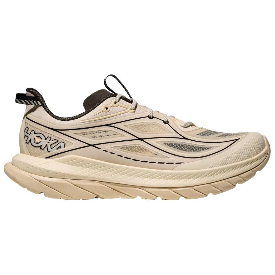 HOKA ONE ONE Breathable Running Shoes Men's Beige Apricot Black 1176250-EHL
