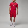 Jordan Flight MVP Allover Print Logo Casual Short Sleeve T-Shirt Men Tops Dark-Red FB7366-619