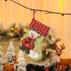 Burlap 3D Cartoon Christmas Stocking Gift & Candy Bag Pendant