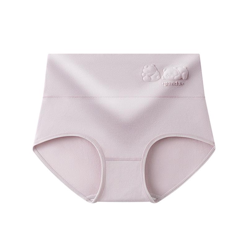 High-Waisted Women's Cotton Briefs - Embossed, Abdomen-Shaping, Warmth for Winter