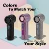 Summer Portable Handheld Mini Fan Diamond Design Powerful Outdoor Cooling Personal Display Mini Handheld Fan Fan Digital D8O9