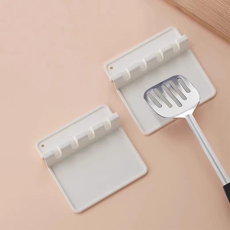 Multi-functional Silicone Kitchen Tool Holder for Spoon, Ladle, Spatula, Chopsticks and Scraper, Easy Storage Rack and Holder