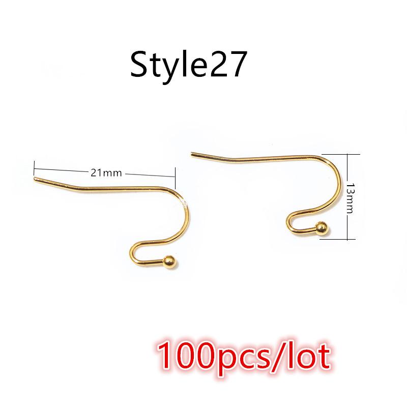  20x17mm Multi Styles Stainless steel DIY Earring Findings Clasps Hooks Jewelry Making Accessories Earwire