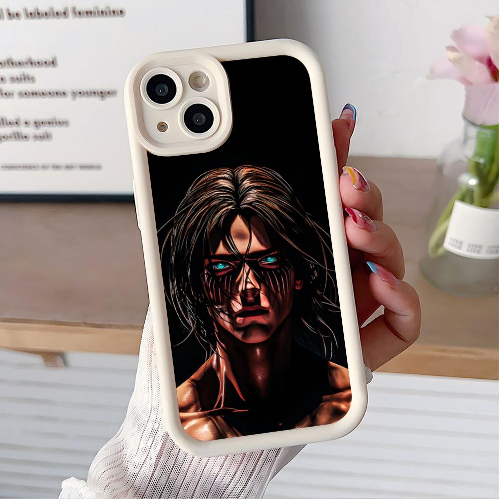 

AOT Eren Yeager Thicken TPU Mobile Phone Case for iPhone 17 16 15 14 13 12 11 Air Pro Max Plus Colorful Cover iPhone 14