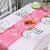 Tablecloth Peva Waterproof Oilproof Anti -Scald Rectangular Grid Dust Cloth Table Clothes For Dining Table Party Event Room Decor