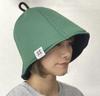 Hard Vihta Green Green Stitching Double Next Generation 3-Layer Polyester Mesh Material Extra Large Sauna Hat Reversible Original Product Unisex Roomy