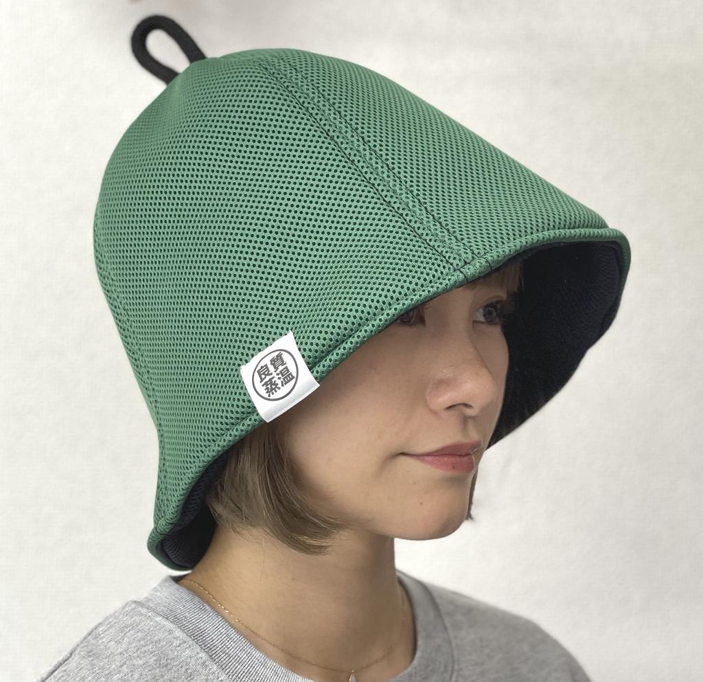 Hard Vihta Green Green Stitching Double Next Generation 3-Layer Polyester Mesh Material Extra Large Sauna Hat Reversible Original Product Unisex Roomy