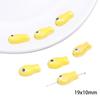 Yellow Hand-Painted Ceramic Cartoon Beads for DIY Bracelets, Necklaces, and Phone Chains
