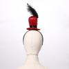 Vintage Fascinator Hats Headband Circus Ringmaster Costumes Mini Top Hat Feather Cap Headpiece for Halloween Tea Party Props