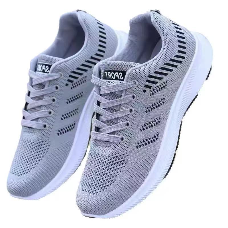 Fashion Lightweight Men's Running Shoes Breathable Mesh Knitted Walking Shoes Summer New Outdoor Exercise Tenis Masculino Sneakers Men