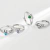 Fashionable 2 in 1 Adjustable Sturdy Brass Rings pORTABLE for Stress Relief with Heart and Rotating Bead Designs