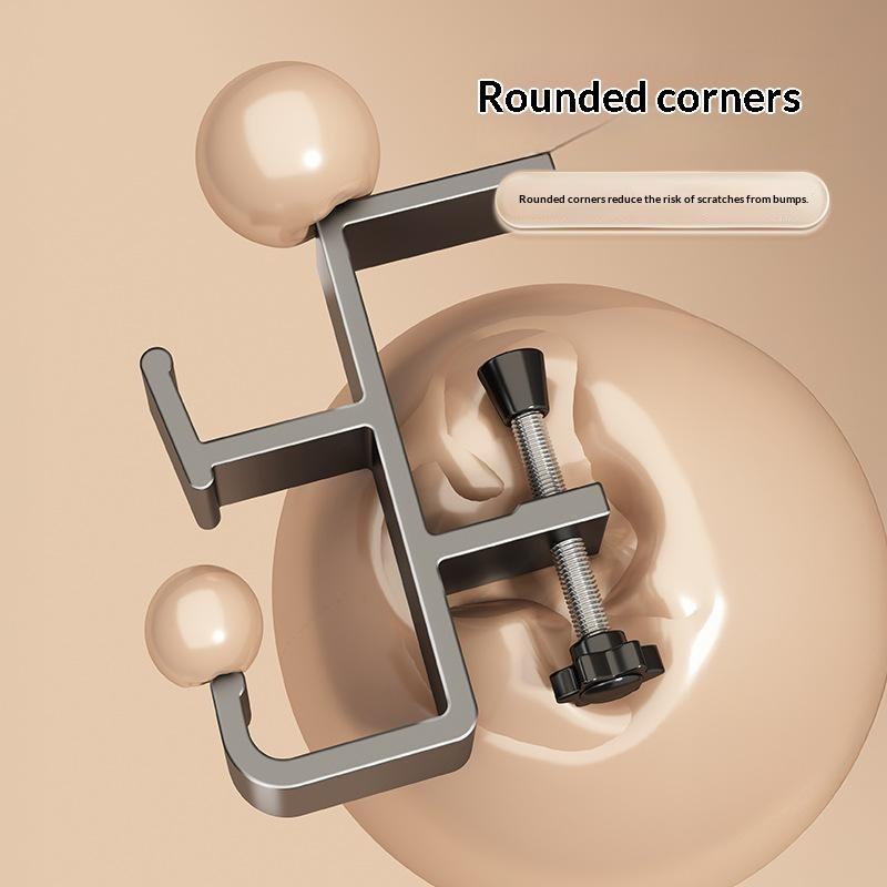2Pcs Desk Edge Hook Adjustable Punch-Free Hanging Bag Hanger Removable Handbag Holders Multi-Functional Table Hook Organizer