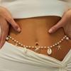 Ingemark Bohemian Imitation Pearl Starfish Conch Pendant Waist Chain for Women Summer Beach Sexy Bikini Body Chain Charm Jewelry