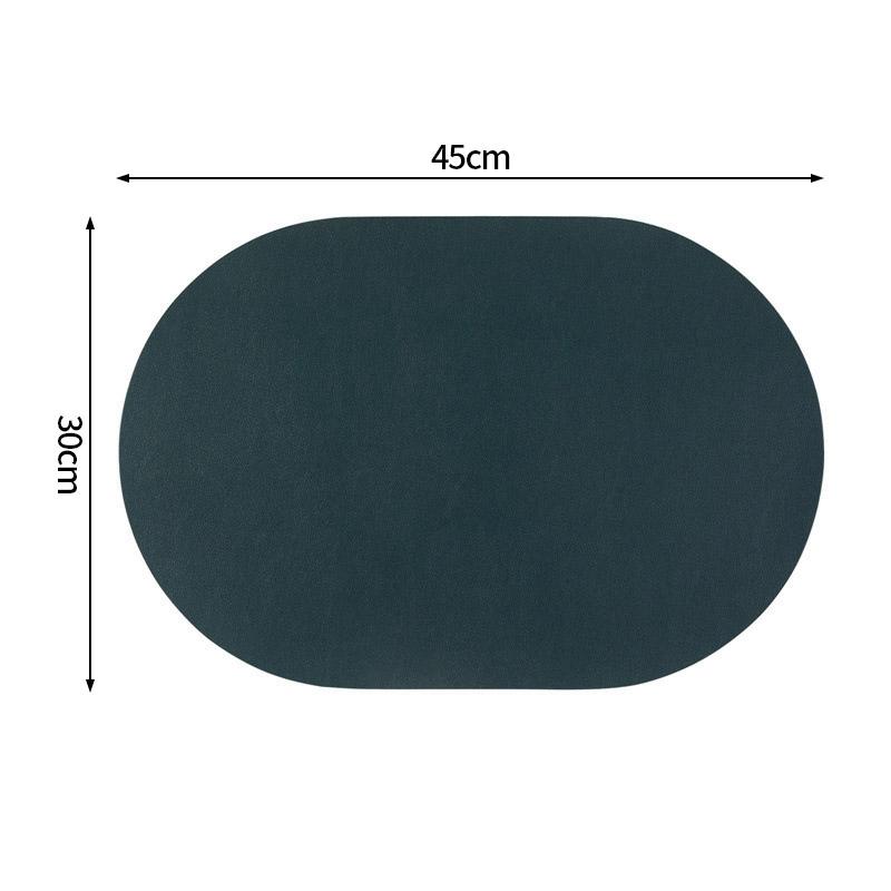 Solid Color Leather Placemat Heat High Temperature Resistance Household Dining Table Insulation Pad Waterproof Anti Slip Mat