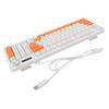 Keyboard 93 Keys Dynamic RGB Backlit Ergonomic Design Wired Gaming Keyboard with Volume Knob for