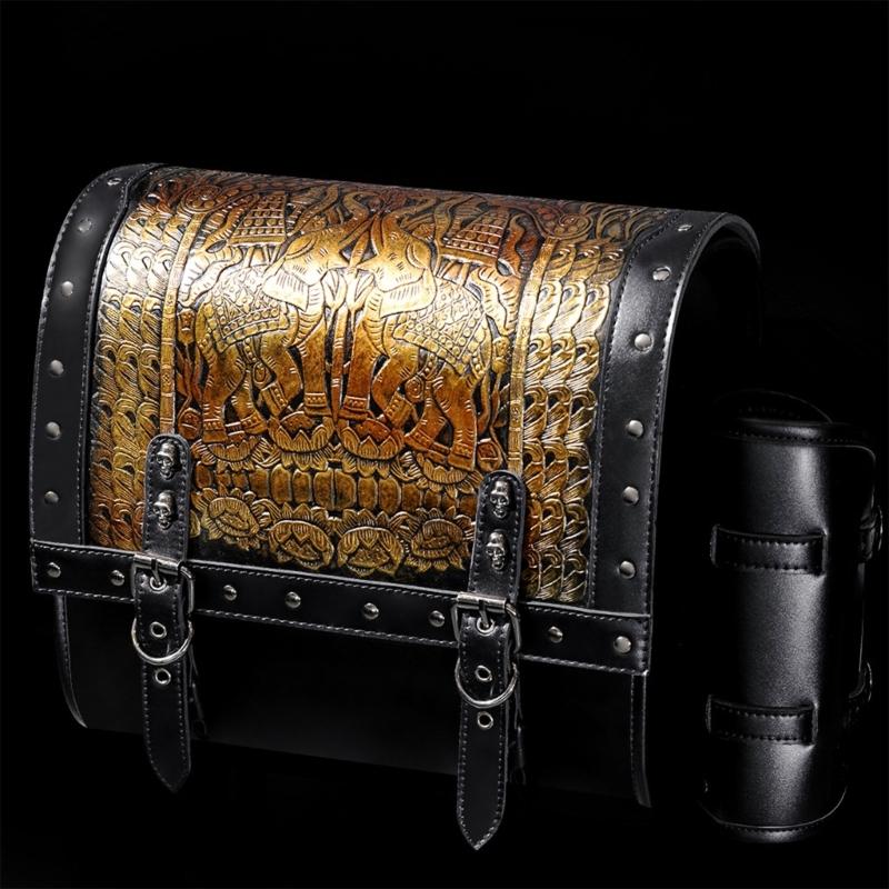 1 Pair Over Saddles Bags Motorcycle Tool Bag Travel Luggage Storage Bag Motorbike Retro Style Saddlebag Side Bag Pouch