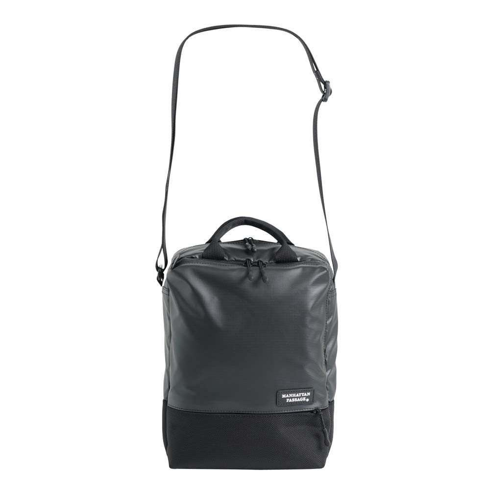 Manhattan Passage 3365BK Vertical B5 Shoulder Bag, Plus 2.1 (Black) Unisex