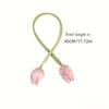 Elegant Tulip Curtain Tiebacks - No-Tool Installation, Durable Polyester for Living Room & Bedroom