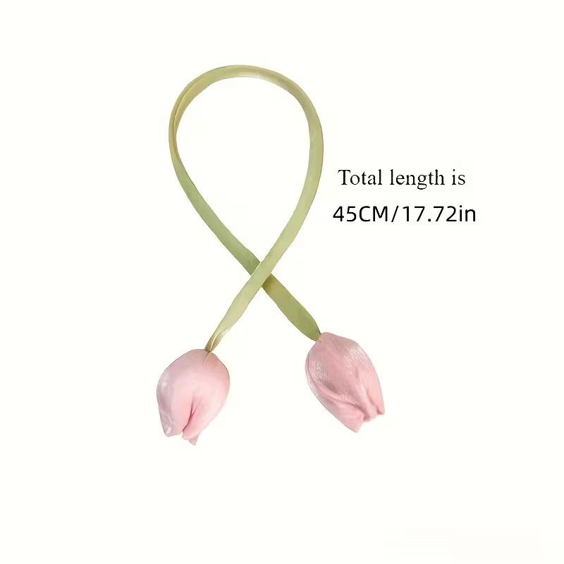 Elegant Tulip Curtain Tiebacks - No-Tool Installation, Durable Polyester for Living Room & Bedroom