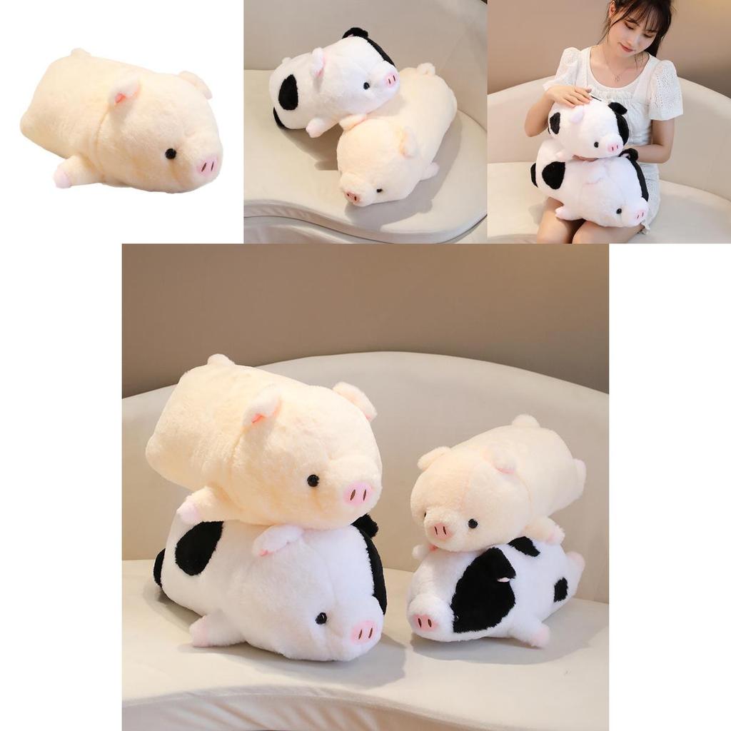 Adorable Plush Pig Pillow Soft Rabbit Fur Cute Stuffed Animal For Cozy Comfort