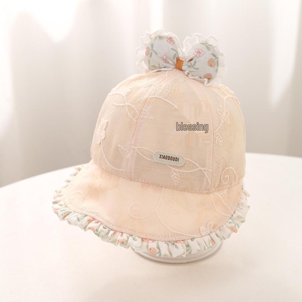 Baby Girls' Lace Sun Protection Hat - Spring/Autumn Breathable Mesh