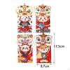 4 Stück Chinesische Rote Umschläge Jahr Hong Bao Festival Zubehörpaket Cartoon-Taschen für Party