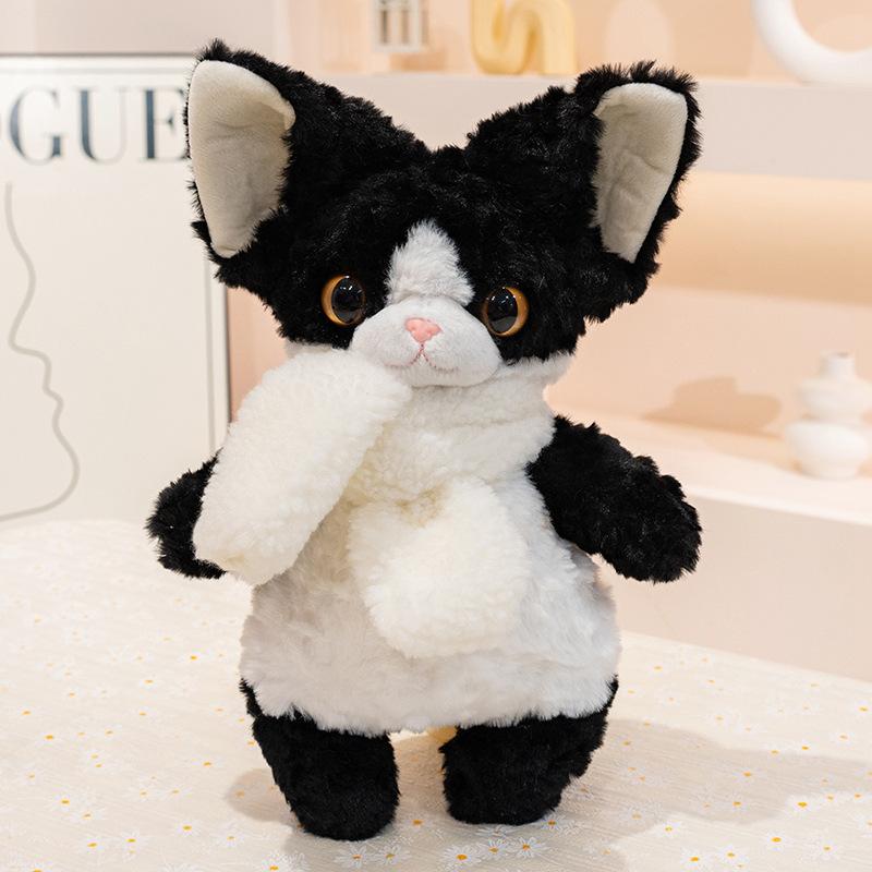 Internet celebrities with German curly cat doll cat doll plush toy white cat hot cat doll