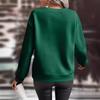 2024 Women's Solid Color Round Neck Loose Long Sleeve Autumn/Winter Hoodie