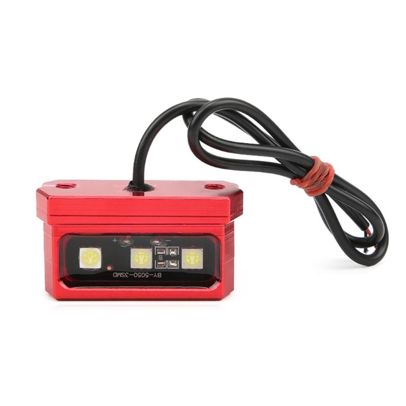 12V Motorcycle LED License Plate Light Decorative Lamp Frame Rear Tail Number Light Universal Indicators Motorbike Parts