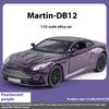 1/32 Scale Aston Martin DB12 GT Super Sports Car Alloy Diecast Metal Model Car Sound & Light Holiday Gift with Kid Children's Toy Car