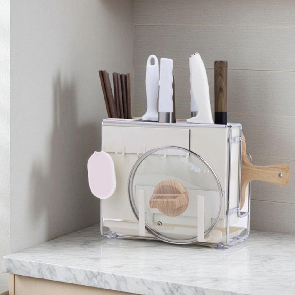 Large Capacity Kitchen Cutter Rack Carbon Steel Cutting Board Storage Rack Kitchen Style A 3135₽