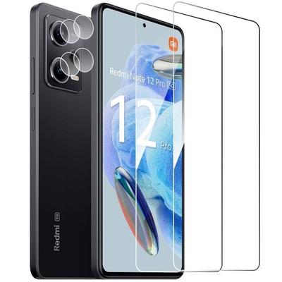 Set aus 2 gehärteten Gläsern und 2 Kameraschutzfolien für Xiaomi Redmi Note 12 Pro 5G - E.F.CONNECTION