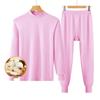 Yuzhaolin Women's Mid-neck Cotton Thermal Underwear Set