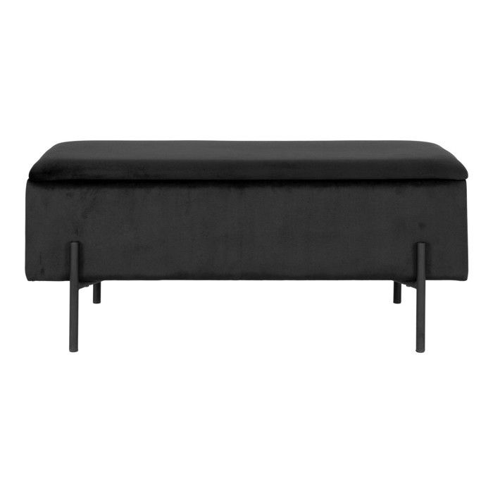 House Nordic Banc avec rangement Luna Noir 442802