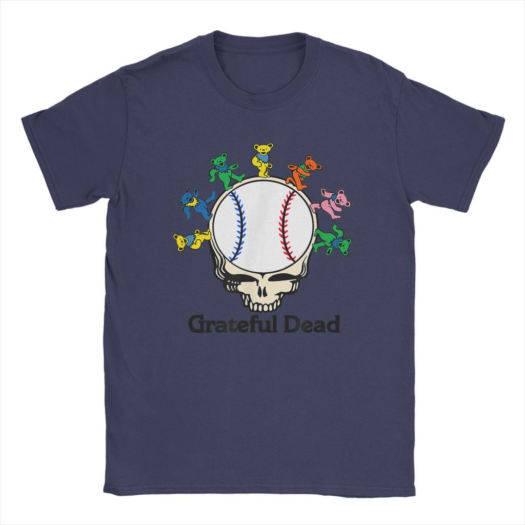 Oversized T-Shirt Grateful Dead Baseball Bears 100 Cotton T-Shirts Tee Shirt for Man Summer Awesome Design Short Sleeve Top Tees