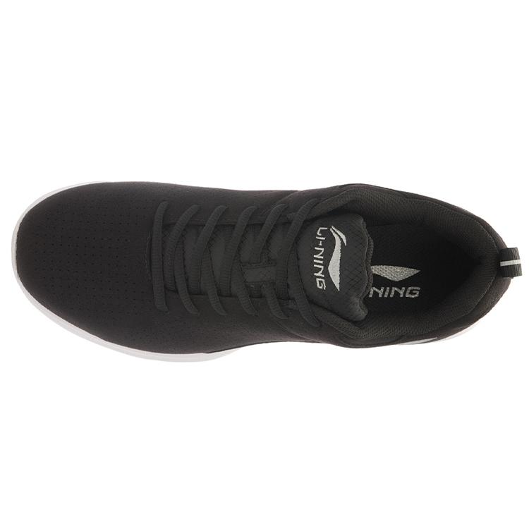 Li Ning Synthetic Leather Cushioning Slip Resistant Abrasion Resistant Breathable Low Top Running Shoes Men's Black ARBL071-2