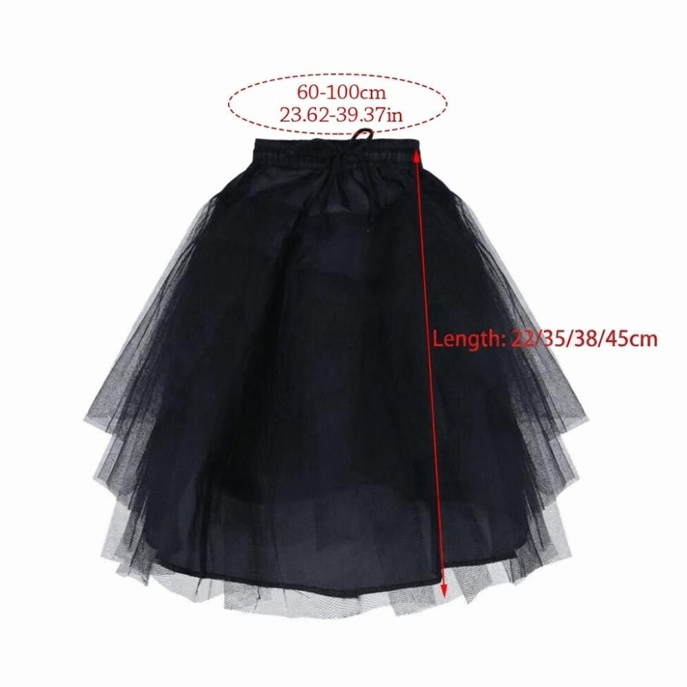 Fashion Lolita Petticoat Short Without hoop Underskirt Crinoline Breathable White Crinoline Skirt Women Girls