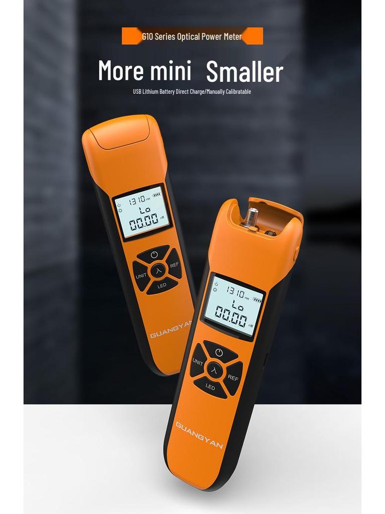 High Precision G10 Type-C Optical Power Meter for 9 Wavelengths, 5G Mini Optical Fiber Meter