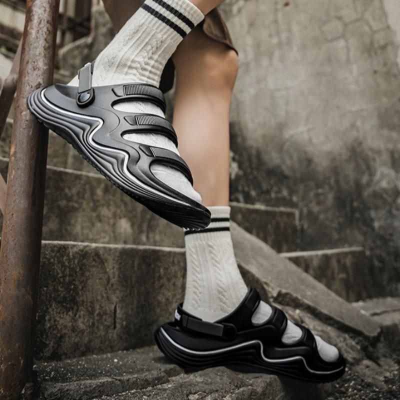 Fashion Men Sandals Summer Leisure Beach Holiday Sandals Dual Purpose Shoes 2025 New Outdoor Sneakers Male Retro Comfortable Casual Shoe