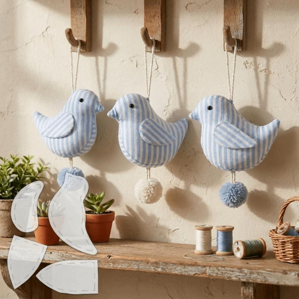 4PCS/SET Creative DIY Bird Sewing Template Transparent Reusable Patchwork Template Acrylic Acrylic Template Craft Enthusiasts