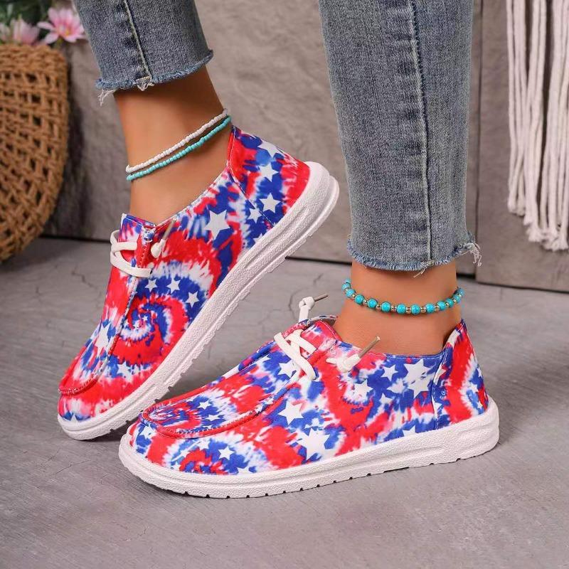 Plus Size Casual Shoes Women's New Canvas Flat Lace-up Low-top Loafers Women's Singles Shoes for Fall 2025