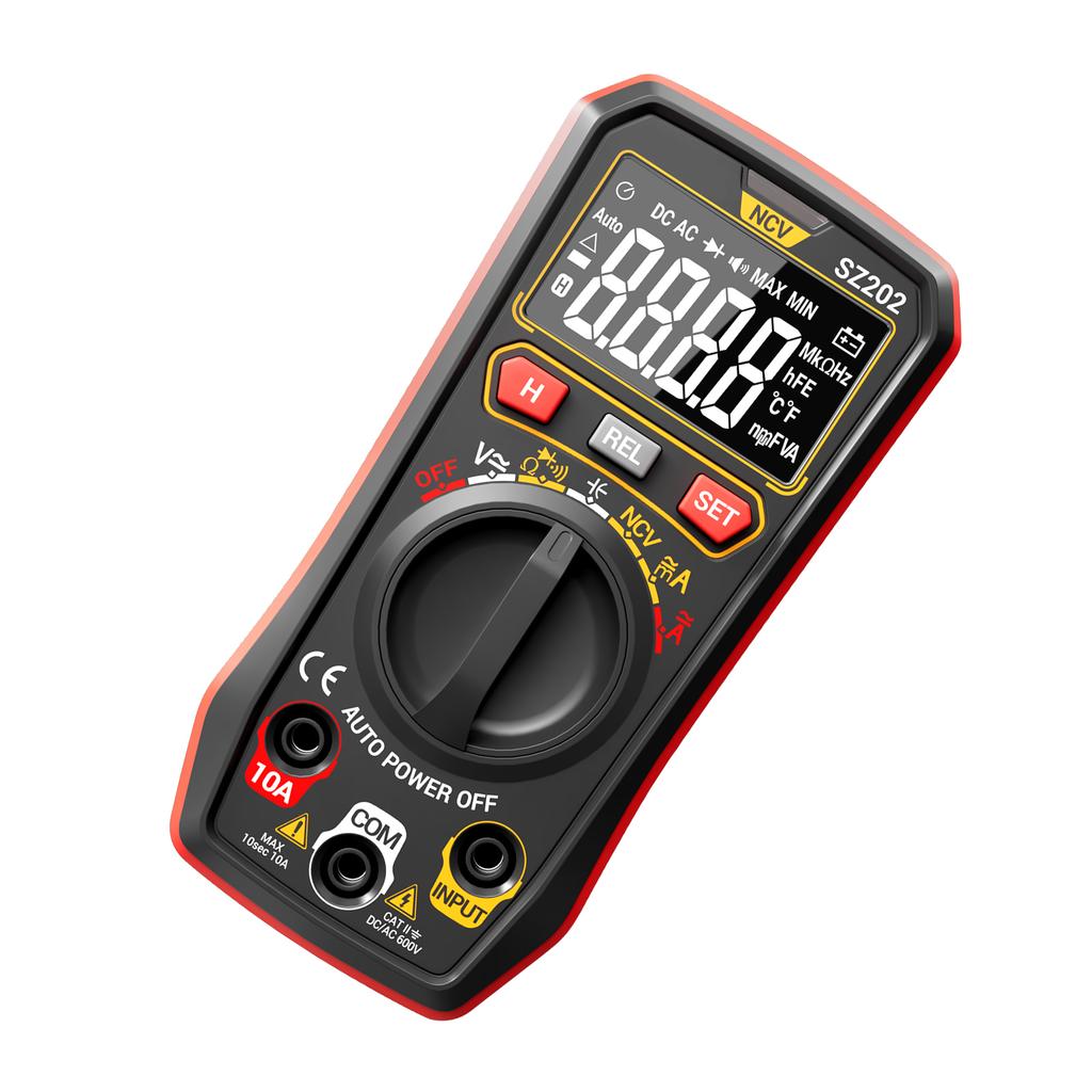 Digital Multimeter, Auto-Ranging 4000 Counts, Portable Ohm Volt Amp Tester Measures NCV, Voltage, Current, Diode, Capacitance