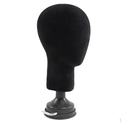 Foam Head with Stand for Wig Making Toupee Drying Caps Glasses Display