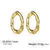 Cazador Geometric Stud Earrings Uneven Oval Earrings Waterproof Stainless Steel Jewelry for Women 2026 Trend Gifts Wholesale