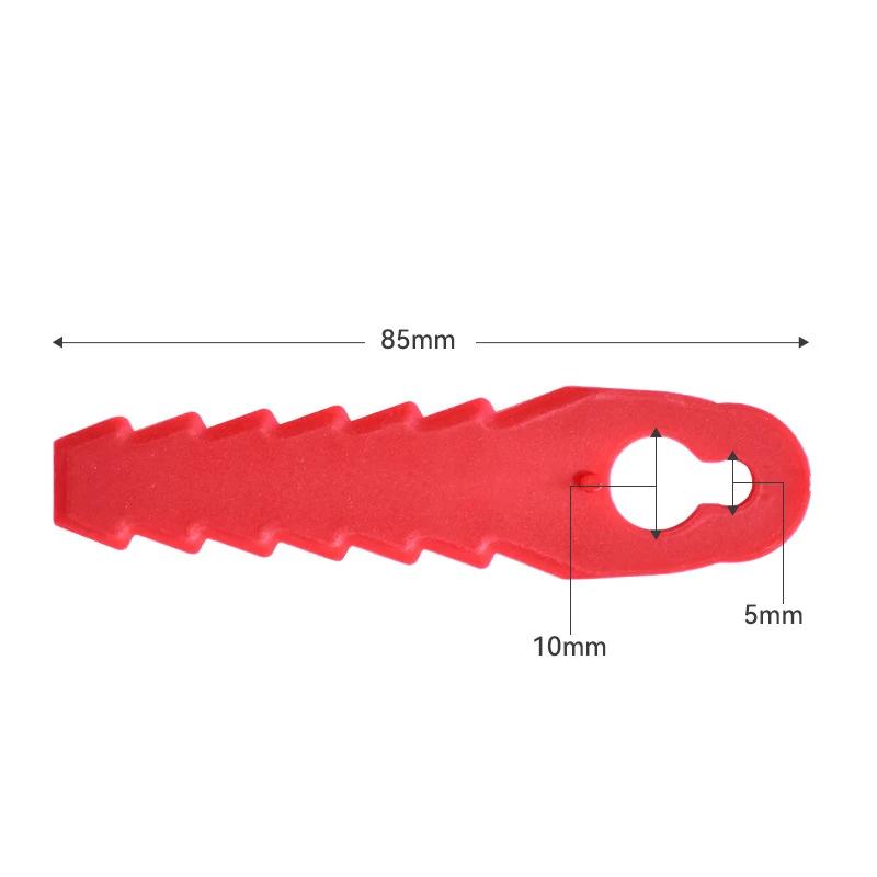 For Cordless Grass Trimmer Lawnmower Mower Head Strimmer Tool Accessories 10/20Pcs 10x5mm Replacement Trimmer Plastic Blade