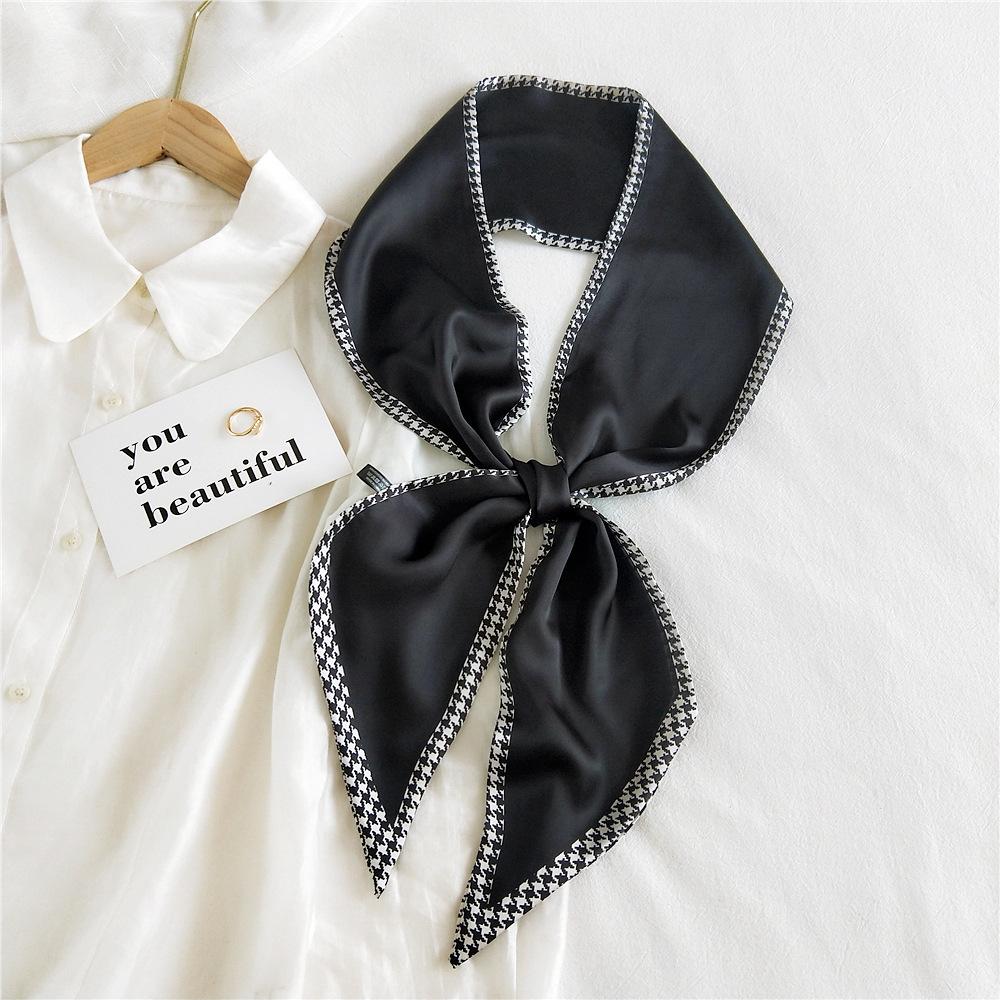 Long Neckerchief Skinny Hair Bands Women Silk Scarfs Fashion Headbands Bag Scarves Print Hairband Neck Scarf For Ladies 14x147cm
