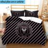 3PCS Inter Miami Fc Crest Bedding Set For Bedroom, Dormitory,Including 1pc Duvet Cover And 2pcs Pillowcases Large size Fan gift
